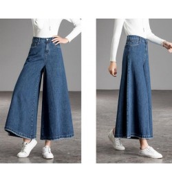 Summer Baggy Jeans Women High Waist Wide Leg Jeans For Women Fashion Denim Pants Loose Straight Denim Culottes $57.08 - Jeans