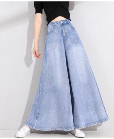 Summer Baggy Jeans Women High Waist Wide Leg Jeans For Women Fashion Denim Pants Loose Straight Denim Culottes $57.08 - Jeans