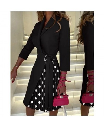 Autumn Shirt Dress Women Vintage Print Long Sleeve Mini Dresses For Women Fashion Turn Down Collar Lace Up Party Dress $52.81...