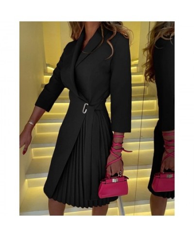 Autumn Shirt Dress Women Vintage Print Long Sleeve Mini Dresses For Women Fashion Turn Down Collar Lace Up Party Dress $52.81...