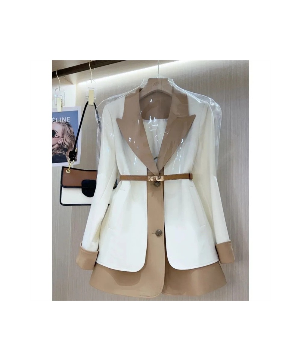 2023 The NewUnique Chic and Super-Beautiful. Age-Reducing French High-grade Fake Two-Piece Suit Long Sleeve Jacket Trend M108...