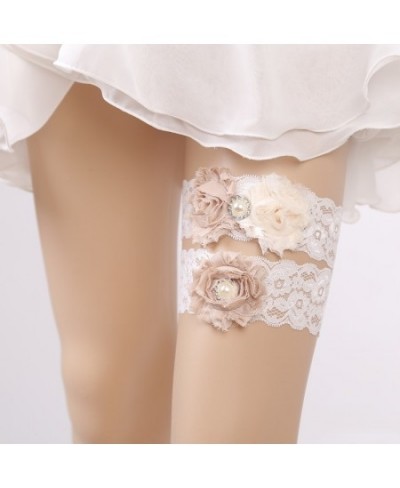 Women Garters White Female Wedding Garters for bride Lady Lace Bridal Leg Garters Thigh Rings 1pcs/set $17.46 - Underwear