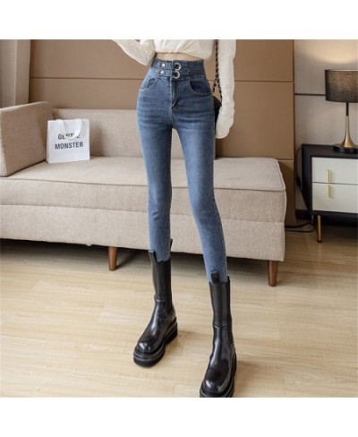 New Women Jeans 2023 Autumn Elastic Pencil Trousers High Waist Ladies Tight Clothing Slim Fit Casual Skinny Denim Pants Women...