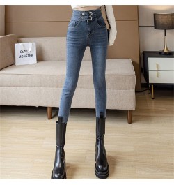 New Women Jeans 2023 Autumn Elastic Pencil Trousers High Waist Ladies Tight Clothing Slim Fit Casual Skinny Denim Pants Women...