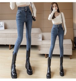 New Women Jeans 2023 Autumn Elastic Pencil Trousers High Waist Ladies Tight Clothing Slim Fit Casual Skinny Denim Pants Women...