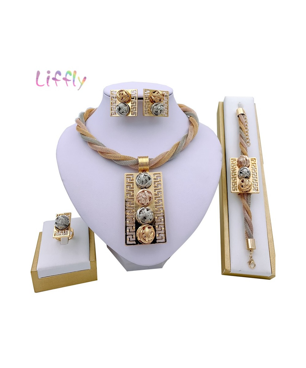 Fashion Indian Jewelry Sets African Jewelry Set Tassel Bridal Wedding Party Elegant Women Necklace Bracelet Earrings Ring $24...