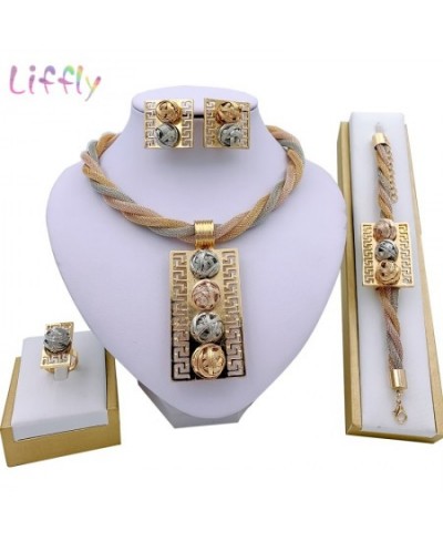 Fashion Indian Jewelry Sets African Jewelry Set Tassel Bridal Wedding Party Elegant Women Necklace Bracelet Earrings Ring $24...