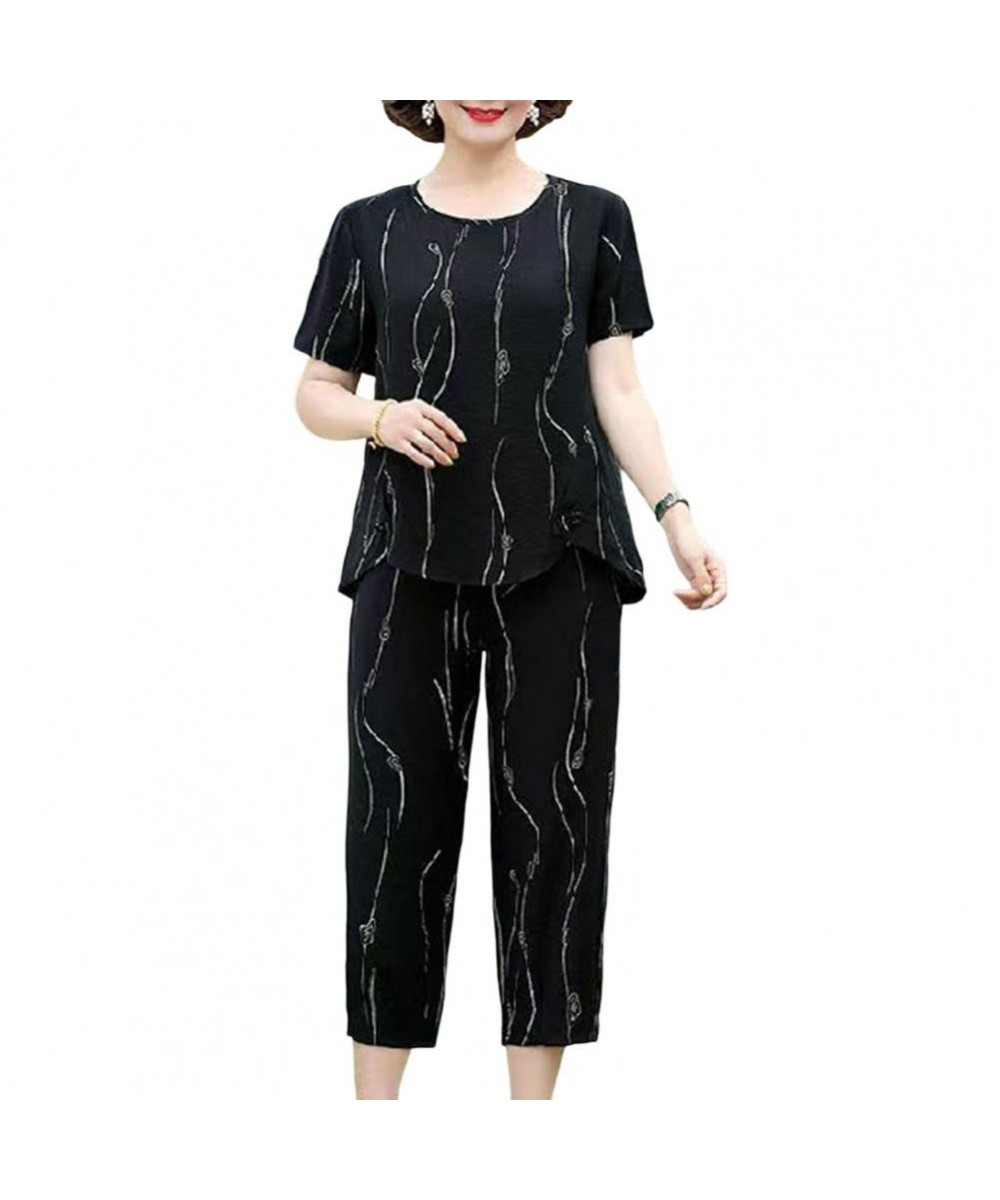 Summer Loose O-Neck Top Wide Leg Pants Two Piece New Elegant Pullover Pants Summer Suit Women Harajuku Style Suit $32.72 - Su...