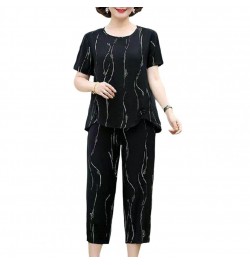 Summer Loose O-Neck Top Wide Leg Pants Two Piece New Elegant Pullover Pants Summer Suit Women Harajuku Style Suit $32.72 - Su...