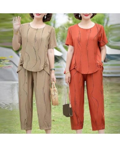 Summer Loose O-Neck Top Wide Leg Pants Two Piece New Elegant Pullover Pants Summer Suit Women Harajuku Style Suit $32.72 - Su...