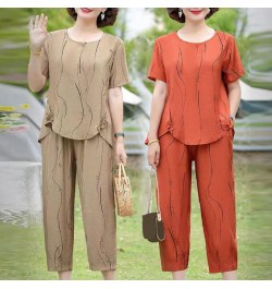 Summer Loose O-Neck Top Wide Leg Pants Two Piece New Elegant Pullover Pants Summer Suit Women Harajuku Style Suit $32.72 - Su...