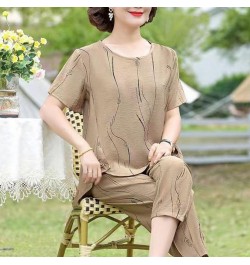 Summer Loose O-Neck Top Wide Leg Pants Two Piece New Elegant Pullover Pants Summer Suit Women Harajuku Style Suit $32.72 - Su...