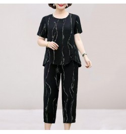 Summer Loose O-Neck Top Wide Leg Pants Two Piece New Elegant Pullover Pants Summer Suit Women Harajuku Style Suit $32.72 - Su...