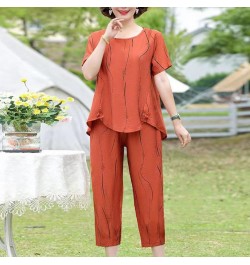 Summer Loose O-Neck Top Wide Leg Pants Two Piece New Elegant Pullover Pants Summer Suit Women Harajuku Style Suit $32.72 - Su...