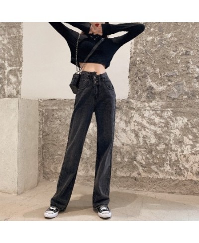 Black Jeans Woman Y2k Women's Pants Female Clothing Streetwear Korean Fashion Vintage Clothes Denim Straight Leg Jeans 2022 $...