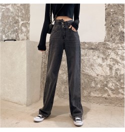 Black Jeans Woman Y2k Women's Pants Female Clothing Streetwear Korean Fashion Vintage Clothes Denim Straight Leg Jeans 2022 $...