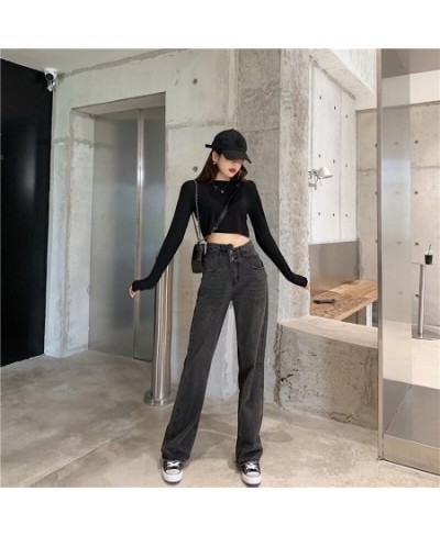 Black Jeans Woman Y2k Women's Pants Female Clothing Streetwear Korean Fashion Vintage Clothes Denim Straight Leg Jeans 2022 $...