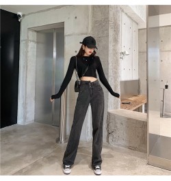 Black Jeans Woman Y2k Women's Pants Female Clothing Streetwear Korean Fashion Vintage Clothes Denim Straight Leg Jeans 2022 $...