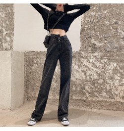 Black Jeans Woman Y2k Women's Pants Female Clothing Streetwear Korean Fashion Vintage Clothes Denim Straight Leg Jeans 2022 $...