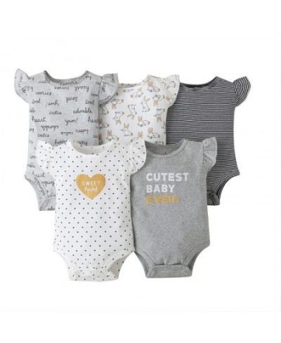 Newborn Baby Girl Clothes Baby Boy Girl Romper 2023 Summer Fall 100% Cotton Overall Infant Bebe Kid Boy Girl Jumpsuit 5PCS/LO...