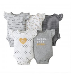 Newborn Baby Girl Clothes Baby Boy Girl Romper 2023 Summer Fall 100% Cotton Overall Infant Bebe Kid Boy Girl Jumpsuit 5PCS/LO...