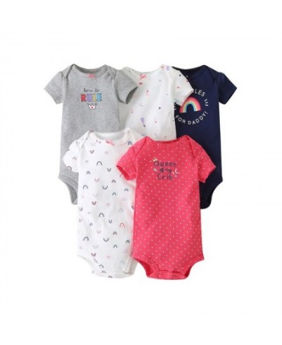 Newborn Baby Girl Clothes Baby Boy Girl Romper 2023 Summer Fall 100% Cotton Overall Infant Bebe Kid Boy Girl Jumpsuit 5PCS/LO...