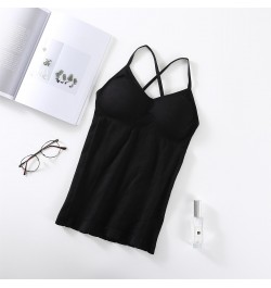 Seamless Tube Top Women Lingerie Vest Fashion Pure Colour Cross Straps Summer Tank Tops One-piece Underwear Camisoles $20.63 ...