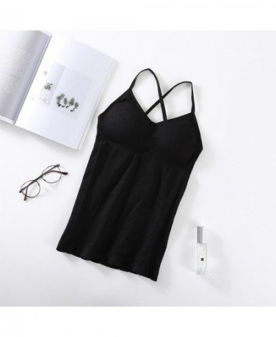 Seamless Tube Top Women Lingerie Vest Fashion Pure Colour Cross Straps Summer Tank Tops One-piece Underwear Camisoles $20.63 ...