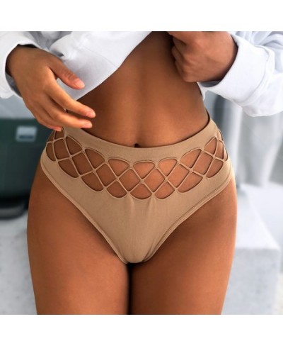 Women's Underwear Panties Sexy Seamless High Elastic Mesh Thong Hip Waist Large Size Breathable Comfortable Fashion Lingerie ...