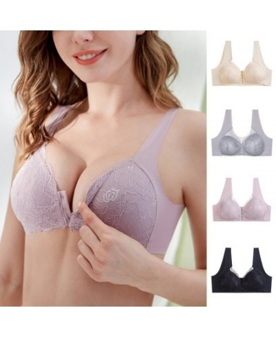 Women Push Up Bra Lace Bra Lingerie Brassiere Solid Color Classic Firm Support Non Wired Front Fastening Women Underwear $18....