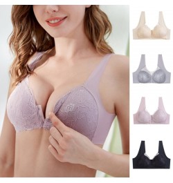 Women Push Up Bra Lace Bra Lingerie Brassiere Solid Color Classic Firm Support Non Wired Front Fastening Women Underwear $18....