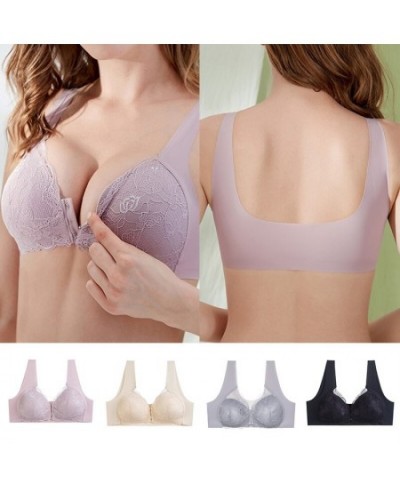 Women Push Up Bra Lace Bra Lingerie Brassiere Solid Color Classic Firm Support Non Wired Front Fastening Women Underwear $18....