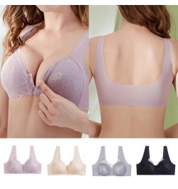 Women Push Up Bra Lace Bra Lingerie Brassiere Solid Color Classic Firm Support Non Wired Front Fastening Women Underwear $18....