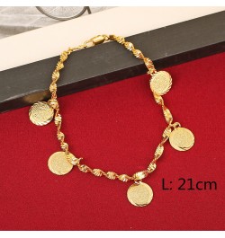 Trendy Money Coin Bracelet Gold Color Muslim Religious Coins Bracelet Jewelry For Women Men Girls $13.07 - Muslim Fashion Clo...