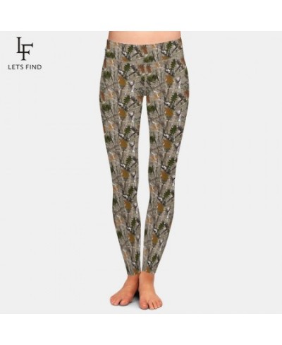 Fashion New Women's High Waist Fitness Leggings High Quaility Branches and Leaves Print Sexy Skinny Stretch Legging $24.55 - ...