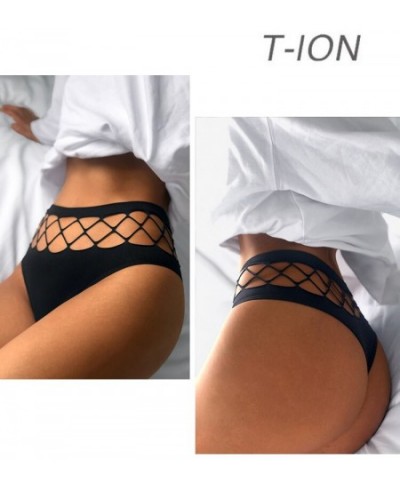 Women's Underwear Panties Sexy Seamless High Elastic Mesh Thong Hip Waist Large Size Breathable Comfortable Fashion Lingerie ...