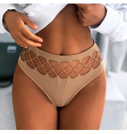 Women's Underwear Panties Sexy Seamless High Elastic Mesh Thong Hip Waist Large Size Breathable Comfortable Fashion Lingerie ...