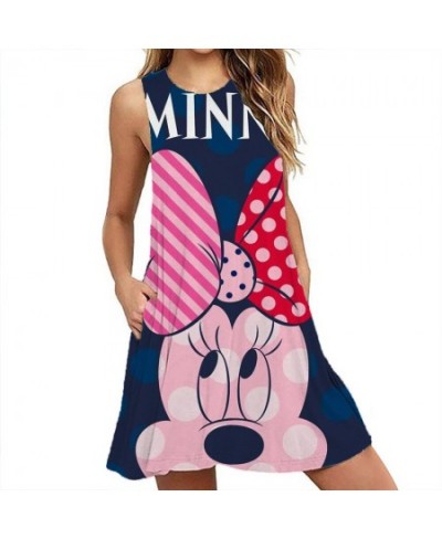 Summer Sexy Beach Party Dress Mickey Mouse Print Women Dresses Streetwear Boho Female Sleeveless A-line Dresses Y2K $27.03 - ...