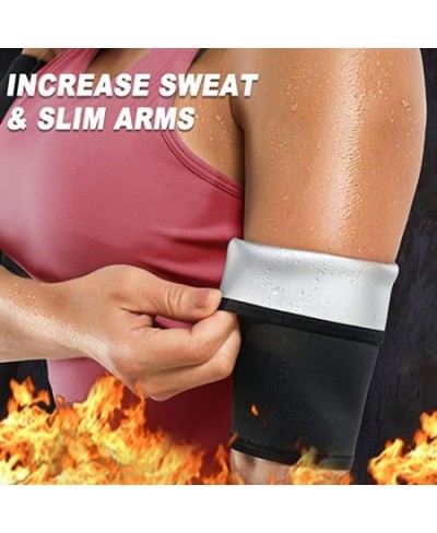 Sauna Arm Trimmer for Women Sweat Arm Sauna Polymer Arm Sweat Bands Slimmer Heat Trapping Arm Sauna Sleeves Wraps Lose Arm Fa...