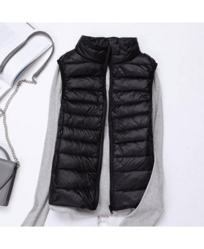 Winter Ultra Light Duck Down Jacket Women Vest Spring Coat Short Puffer Jacket Tank Waistcoat ED231 $36.41 - Jackets & Coats