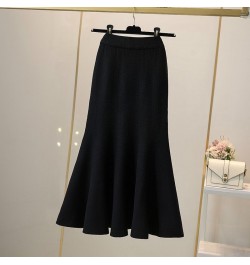 Long knitted skirt in fishtail skirt for women in autumn and winter new high waist slim temperament hip tight skirt is fashio...