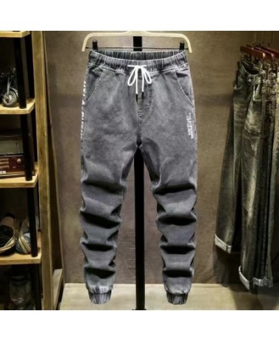 2022 Winter New Men's Slim Fit Jeans Business Fashion Denim Trousers Stretch Brand Pants Black Blue $44.31 - Jeans