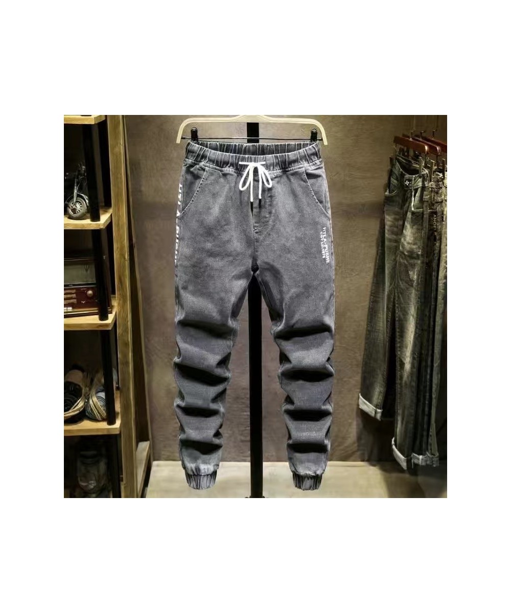 2022 Winter New Men's Slim Fit Jeans Business Fashion Denim Trousers Stretch Brand Pants Black Blue $44.31 - Jeans