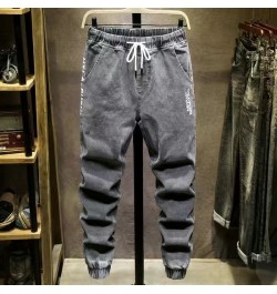 2022 Winter New Men's Slim Fit Jeans Business Fashion Denim Trousers Stretch Brand Pants Black Blue $44.31 - Jeans