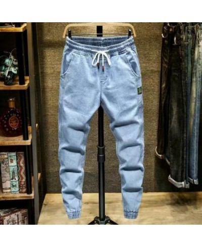 2022 Winter New Men's Slim Fit Jeans Business Fashion Denim Trousers Stretch Brand Pants Black Blue $44.31 - Jeans