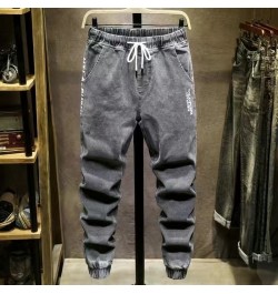 2022 Winter New Men's Slim Fit Jeans Business Fashion Denim Trousers Stretch Brand Pants Black Blue $44.31 - Jeans