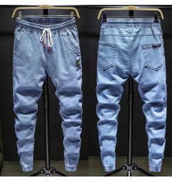 2022 Winter New Men's Slim Fit Jeans Business Fashion Denim Trousers Stretch Brand Pants Black Blue $44.31 - Jeans