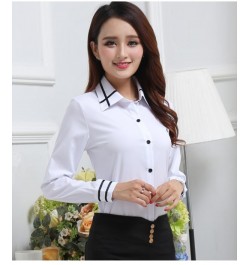 2023 Spring Summer mujer Polo Shirt Women Female long Sleeve Lapel White feminina Casual Shirts Lady Polo femme Brand Clothin...