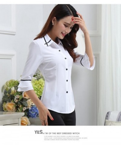 2023 Spring Summer mujer Polo Shirt Women Female long Sleeve Lapel White feminina Casual Shirts Lady Polo femme Brand Clothin...