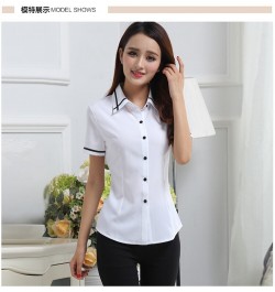 2023 Spring Summer mujer Polo Shirt Women Female long Sleeve Lapel White feminina Casual Shirts Lady Polo femme Brand Clothin...